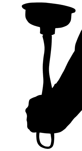 Silhouette hand holding unticker transparent background png