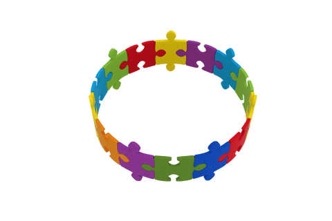 Circular Transparent Jigsaw Puzzle Floating on Background - Download Free Stock Videos Pikwizard.com
