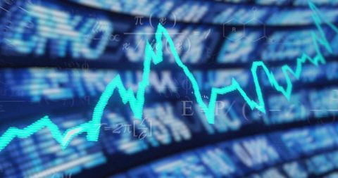 Dynamic line graph on electronic financial dashboard