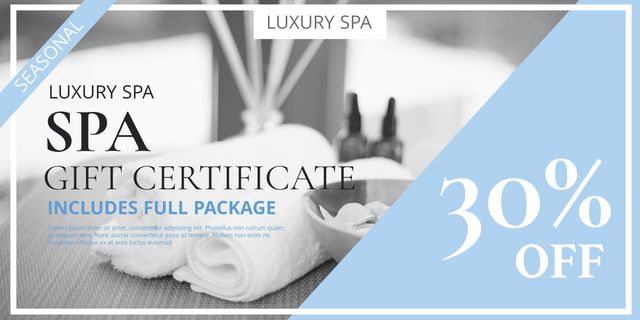 Luxury Spa Gift Certificate Template for Promotions and Wellness Events - Download Free Stock Templates Pikwizard.com