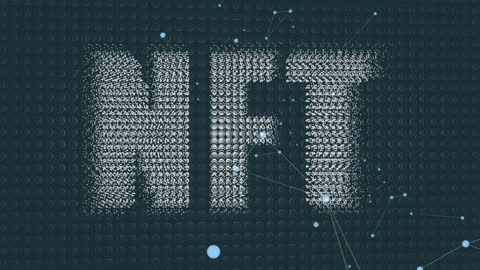 Digital NFT Art Display with Interactive Technology Elements