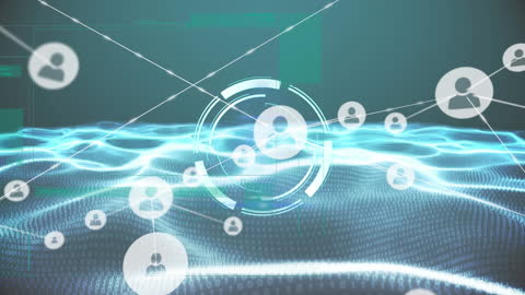 Futuristic Global Network and Digital Interface Visualization