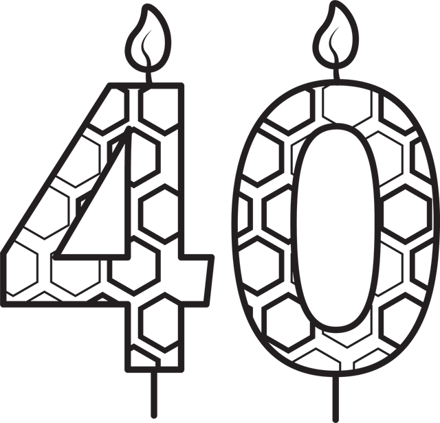 Transparent 40th Birthday Candle Vector with Pattern on Transparent Background - Download Free Stock Videos Pikwizard.com