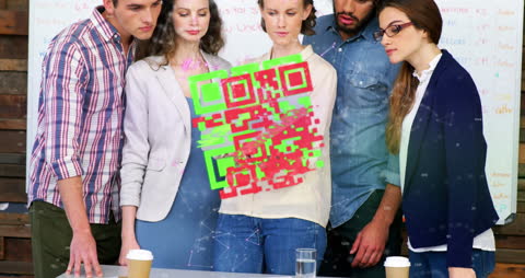 Team Brainstorming Digital Innovation in Technology Workspace