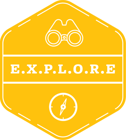 transparent explore badge with hexagonal design for travel enthusiasts - Download Free Stock Videos Pikwizard.com