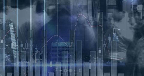Conceptual Image of Business and Technology with Financial Graphs - Download Free Stock Images Pikwizard.com