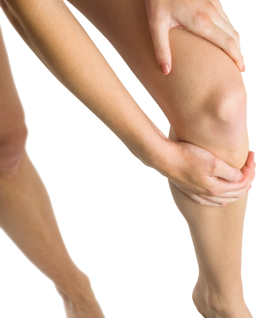 Transparent Close-up of Woman Holding Injured Knee in Pain - Download Free Stock Videos Pikwizard.com