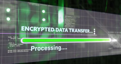 Futuristic Encrypted Data Transfer in Server Room - Download Free Stock Images Pikwizard.com