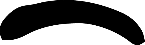 Black abstract shape isolated on transparent background