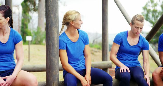 Women Taking Break After Outdoor Fitness Workout - Download Free Stock Images Pikwizard.com