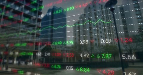Financial Data Visualization Over Urban Cityscape - Download Free Stock Images Pikwizard.com