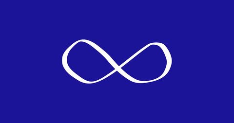 Eternity Symbol on Solid Blue Background Symbolizing Infinity - Download Free Stock Images Pikwizard.com
