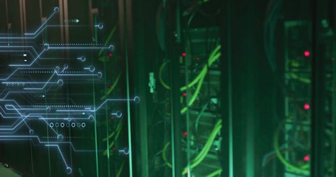 Glowing Motherboard in Dark Server Room Illustrates Digital Connectivity - Download Free Stock Images Pikwizard.com