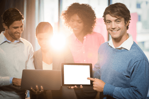 transparent tech collaboration in diverse business team setting - Download Free Stock Videos Pikwizard.com