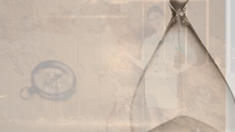 Time and Travel Concept with Flight Attendant and World Map