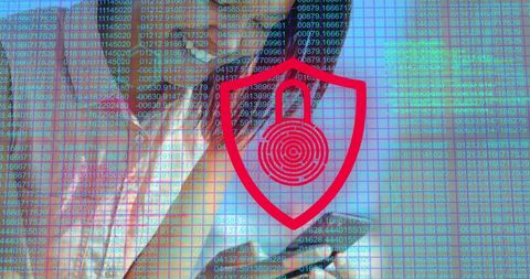Digital Security Concept with Padlock and Smartphone Usage - Download Free Stock Images Pikwizard.com