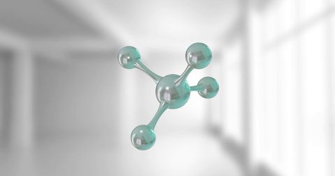 Molecular model depicting scientific concepts