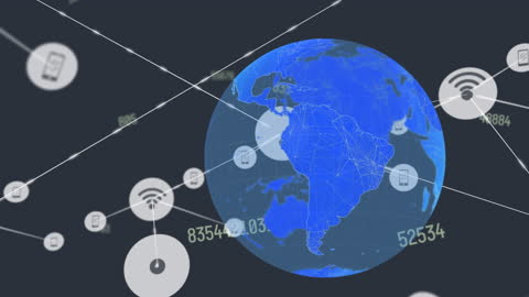 Global Network Connections and Digital Security Concept