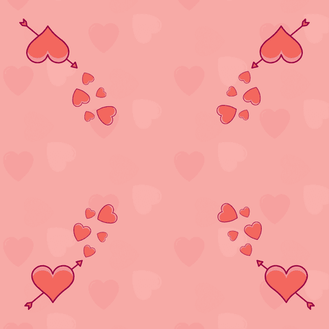 Romantic Heart and Arrow Pattern on Transparent Pink Background - Download Free Stock Videos Pikwizard.com