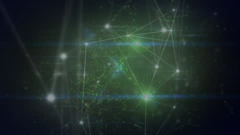Futuristic Digital Network Connections Animation