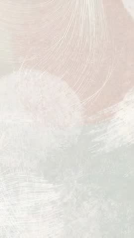 Vertical abstract pastel video featuring drifting white swirl and soft brush strokes, calm mood