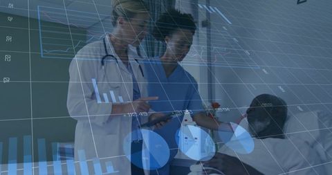 Doctor and Nurse Discussing Treatment Plans in Hospital Room