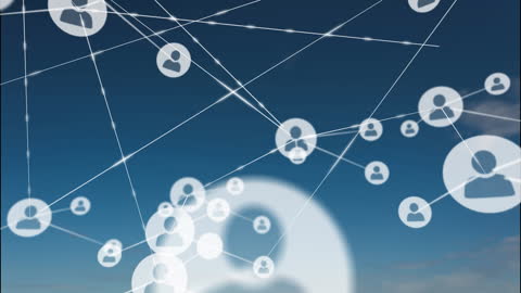 Global Connection Network Concept Over Blue Sky