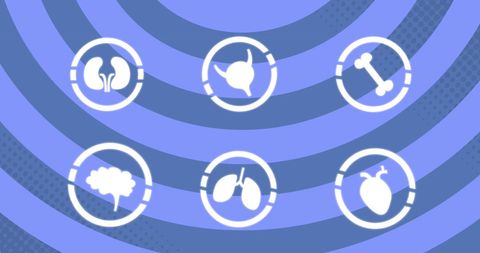 Medical Icons with Abstract Background for Healthcare Design