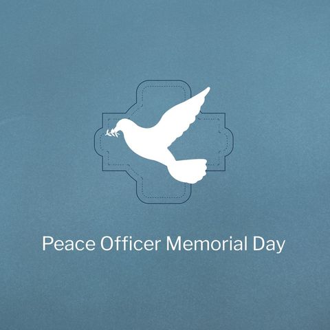Peace Officer Memorial Day Event with White Dove Graphic - Download Free Stock Templates Pikwizard.com