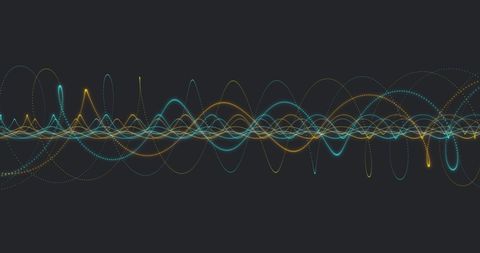 Abstract Colorful Waveforms on Dark Background - Download Free Stock Images Pikwizard.com
