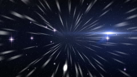 Dynamic Starry Light Trails in Cosmic Space
