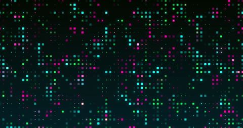Digital Neon Pixel Pattern on Black Background - Download Free Stock Images Pikwizard.com