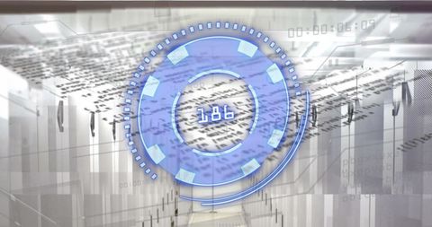 Abstract Technology Interface with Data and Servers in Background