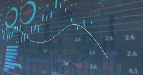 Digital Graphs and Data Overlays with Global Business Interface - Download Free Stock Images Pikwizard.com