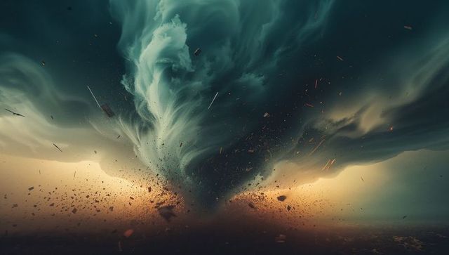 Dramatic Tornado Funnel Captures Turbulent Force of Nature