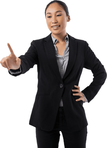 businesswoman interacting with transparent virtual screen - Download Free Stock Videos Pikwizard.com