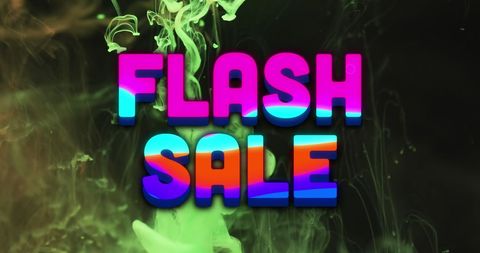 Vibrant Flash Sale Promotion With Colorful Smoke Effect