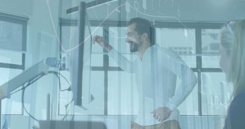 Financial Data Processing with Multiethnic Business Team