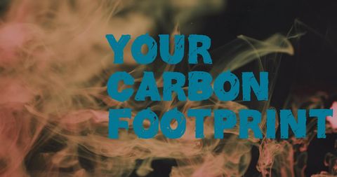 Your Carbon Footprint Conceptual Design with Smoke Background - Download Free Stock Images Pikwizard.com