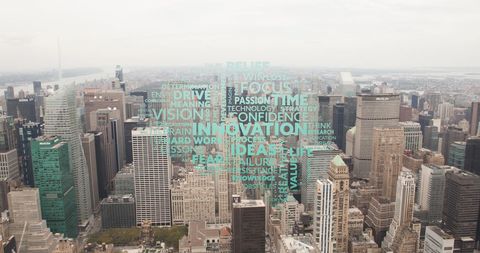 Innovative Business Concepts Overlooking Urban Skyline - Download Free Stock Images Pikwizard.com