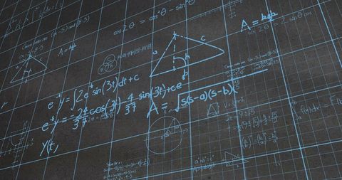 Complex Mathematical Equations on Chalkboard Grid - Download Free Stock Images Pikwizard.com