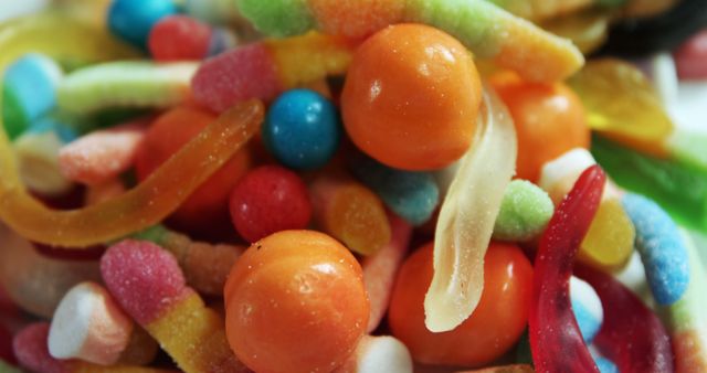 Close-Up of Assorted Colorful Candies and Gummies - Download Free Stock Images Pikwizard.com