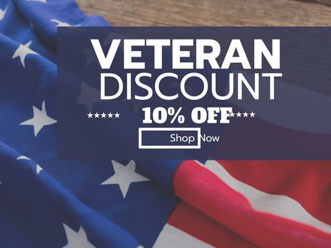 Veteran Discount Promotion with American Flag Background - Download Free Stock Templates Pikwizard.com