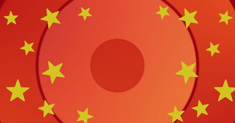 Festive Christmas Stars on Red Background for Holiday Celebrations