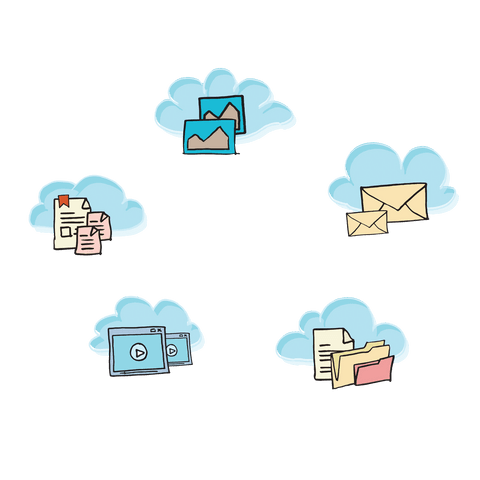 transparent cloud network communication icons vector illustration - Download Free Stock Videos Pikwizard.com