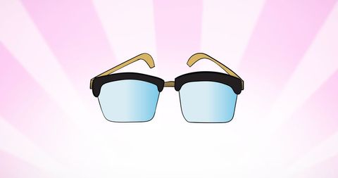 Black Rimmed Glasses on Pink Burst Background - Download Free Stock Images Pikwizard.com