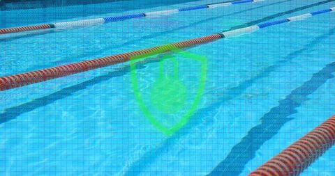 Digital security overlay in swimming pool environment