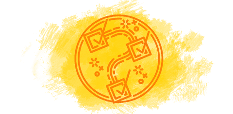 Creative Yellow Shapes with Floral Circular Pattern on Transparent Background - Download Free Stock Videos Pikwizard.com