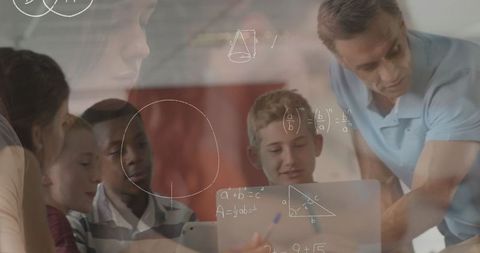 Teacher Engaging Students in Technology-Focused Math Class