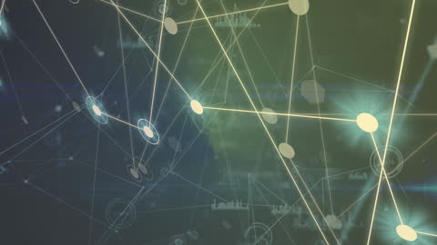 Abstract Global Network and Data Processing Visualization